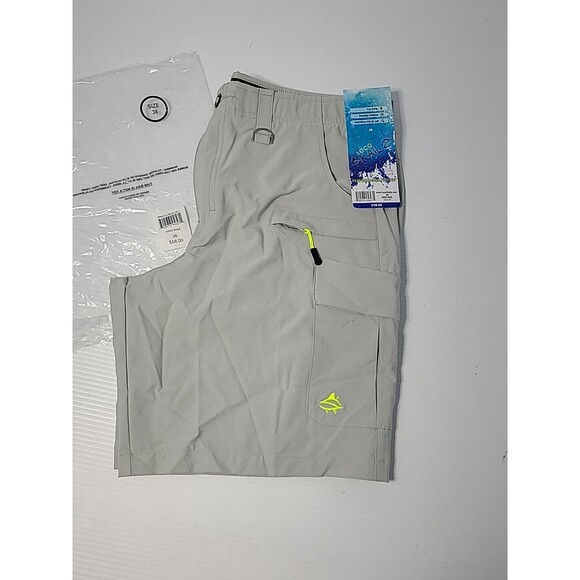 Loco Skailz Shorts Mens Size 38 Light Gray Performance Fishing 9” Inseam NWT - Picture 1 of 9